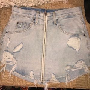 Carmar denim mini skirt